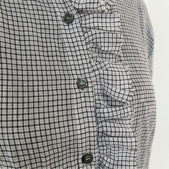 NWT Zara Women’s COLLECTION RUFFLED PLAID BLOUSE XL - Picture 8 of 10
